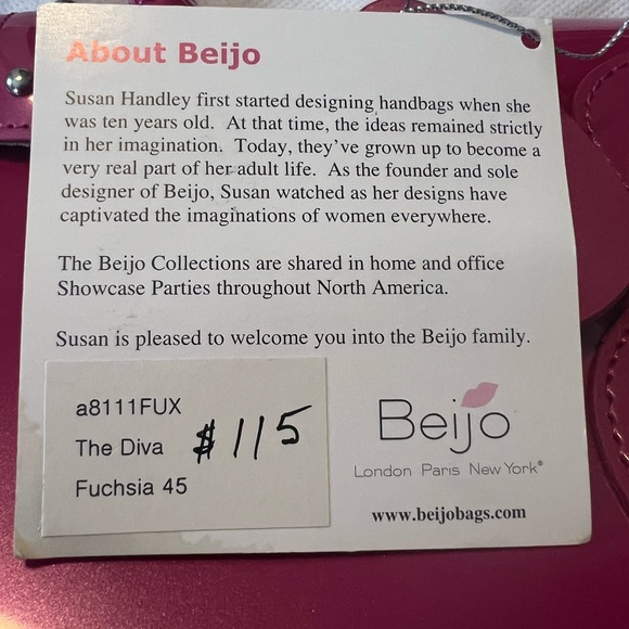 The Diva - Fuchsia Beijo Bag - New With Tags & Dust Cover - Picture 5 of 8